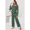 image:imagePrinStory Womens Pajama Sets Long Pjs Soft Lounge Sets XS4XLFpdark Green Wh Star