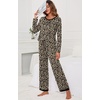 image:imagePrinStory Womens Pajama Sets Long Pjs Soft Lounge Sets XS4XLFpleopard Beige