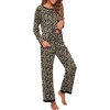 image:imagePrinStory Womens Pajama Sets Long Pjs Soft Lounge Sets XS4XLFpleopard Beige