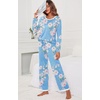 image:imagePrinStory Womens Pajama Sets Long Pjs Soft Lounge Sets XS4XLFplight Blue
