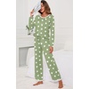 image:imagePrinStory Womens Pajama Sets Long Pjs Soft Lounge Sets XS4XLFplight Green Wh Star