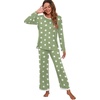 image:imagePrinStory Womens Pajama Sets Long Pjs Soft Lounge Sets XS4XLFplight Green Wh Star