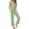 image:imagePrinStory Womens Pajama Sets Long Pjs Soft Lounge Sets XS4XLFplight Green Wh Star