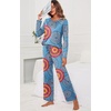 image:imagePrinStory Womens Pajama Sets Long Pjs Soft Lounge Sets XS4XLFpmix Blue