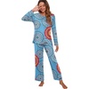image:imagePrinStory Womens Pajama Sets Long Pjs Soft Lounge Sets XS4XLFpmix Blue