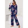 image:imagePrinStory Womens Pajama Sets Long Pjs Soft Lounge Sets XS4XLFpnavy Blue