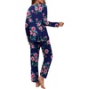 image:imagePrinStory Womens Pajama Sets Long Pjs Soft Lounge Sets XS4XLFpnavy Blue