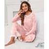 image:imagePrinStory Womens Pajama Sets Long Pjs Soft Lounge Sets XS4XLFppink Sunflower