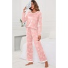 image:imagePrinStory Womens Pajama Sets Long Pjs Soft Lounge Sets XS4XLFppink Sunflower