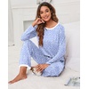 image:imagePrinStory Womens Pajama Sets Long Pjs Soft Lounge Sets XS4XLFpspot Blue