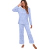 image:imagePrinStory Womens Pajama Sets Long Pjs Soft Lounge Sets XS4XLFpspot Blue