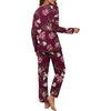 image:imagePrinStory Womens Pajama Sets Long Pjs Soft Lounge Sets XS4XLFpwine Red