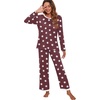 image:imagePrinStory Womens Pajama Sets Long Pjs Soft Lounge Sets XS4XLFpwine Red Wh Star