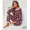 image:imagePrinStory Womens Pajama Sets Long Pjs Soft Lounge Sets XS4XLFpwine Red Wh Star