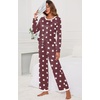 image:imagePrinStory Womens Pajama Sets Long Pjs Soft Lounge Sets XS4XLFpwine Red Wh Star