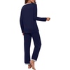 image:imagePrinStory Womens Pajama Sets Long Pjs Soft Lounge Sets XS4XLNavy Blue