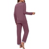 image:imagePrinStory Womens Pajama Sets Long Pjs Soft Lounge Sets XS4XLPurple Red