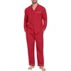 image:imagePrinStory Mens Pajamas Set Long Sleeve Button Down Sleepwear Pjs S2XL1christmas Red