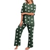 image:imagePrinStory Pajamas for Women Soft Pjs Lounge Set S4XLFpdark Green Wh Star