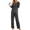 image:imagePrinStory Womens Pajama Sets 2026 Lounge Sets 2 Piece Pjs S2XLDark Gray