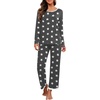 image:imagePrinStory Womens Pajama Sets Long Pjs Soft Lounge Sets XS4XLFpdark Gray Wh Star