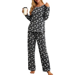 image:imagePrinStory Womens Pajama Sets 2026 Lounge Sets 2 Piece Pjs S2XLBlack Silver