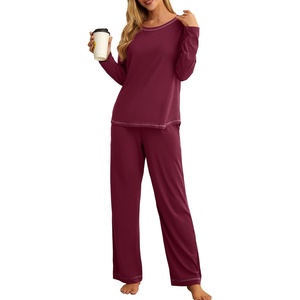 image:imagePrinStory Womens Pajama Sets 2026 Lounge Sets 2 Piece Pjs S2XLWine Red