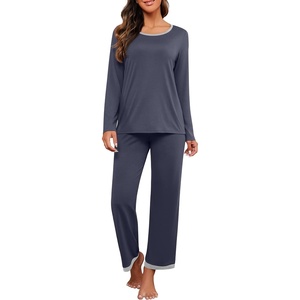 image:imagePrinStory Womens Pajama Sets Long Pjs Soft Lounge Sets XS4XLDark Gray