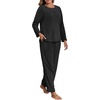 image:imagePrinStory Flannel Pajamas for Women Set Winter Fleece Pjs Sets S2XLBlack