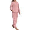 image:imagePrinStory Flannel Pajamas for Women Set Winter Fleece Pjs Sets S2XLDusty Pink