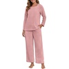 image:imagePrinStory Flannel Pajamas for Women Set Winter Fleece Pjs Sets S2XLDusty Pink