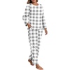 image:imagePrinStory Flannel Pajamas for Women Set Winter Fleece Pjs Sets S2XLFpgray Small Plaid