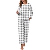 image:imagePrinStory Flannel Pajamas for Women Set Winter Fleece Pjs Sets S2XLFpgray Small Plaid