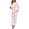 image:imagePrinStory Flannel Pajamas for Women Set Winter Fleece Pjs Sets S2XLFppink Large Plaid