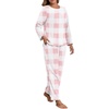 image:imagePrinStory Flannel Pajamas for Women Set Winter Fleece Pjs Sets S2XLFppink Large Plaid
