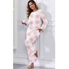 image:imagePrinStory Flannel Pajamas for Women Set Winter Fleece Pjs Sets S2XLFppink Large Plaid