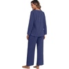image:imagePrinStory Flannel Pajamas for Women Set Winter Fleece Pjs Sets S2XLNavy Blue