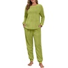 image:imagePrinStory Flannel Pajamas for Women Winter Pajama Set S2XLAvocado Green