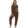image:imagePrinStory Flannel Pajamas for Women Winter Pajama Set S2XLCoffee