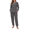 image:imagePrinStory Flannel Pajamas for Women Winter Pajama Set S2XLDark Gray