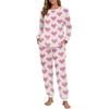 image:imagePrinStory Flannel Pajamas for Women Winter Pajama Set S2XLFpapricot Red Heart
