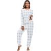 image:imagePrinStory Flannel Pajamas for Women Winter Pajama Set S2XLFpblue Plaid