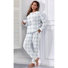 image:imagePrinStory Flannel Pajamas for Women Winter Pajama Set S2XLFpblue Plaid