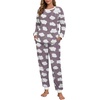 image:imagePrinStory Flannel Pajamas for Women Winter Pajama Set S2XLFpgray Cloud