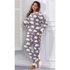 image:imagePrinStory Flannel Pajamas for Women Winter Pajama Set S2XLFpgray Cloud