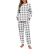 image:imagePrinStory Flannel Pajamas for Women Winter Pajama Set S2XLFpgray Small Plaid