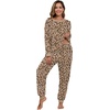image:imagePrinStory Flannel Pajamas for Women Winter Pajama Set S2XLFpleopard Print