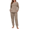 image:imagePrinStory Flannel Pajamas for Women Winter Pajama Set S2XLLight Khaki