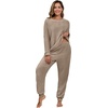 image:imagePrinStory Flannel Pajamas for Women Winter Pajama Set S2XLLight Khaki