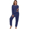 image:imagePrinStory Flannel Pajamas for Women Winter Pajama Set S2XLNavy Blue